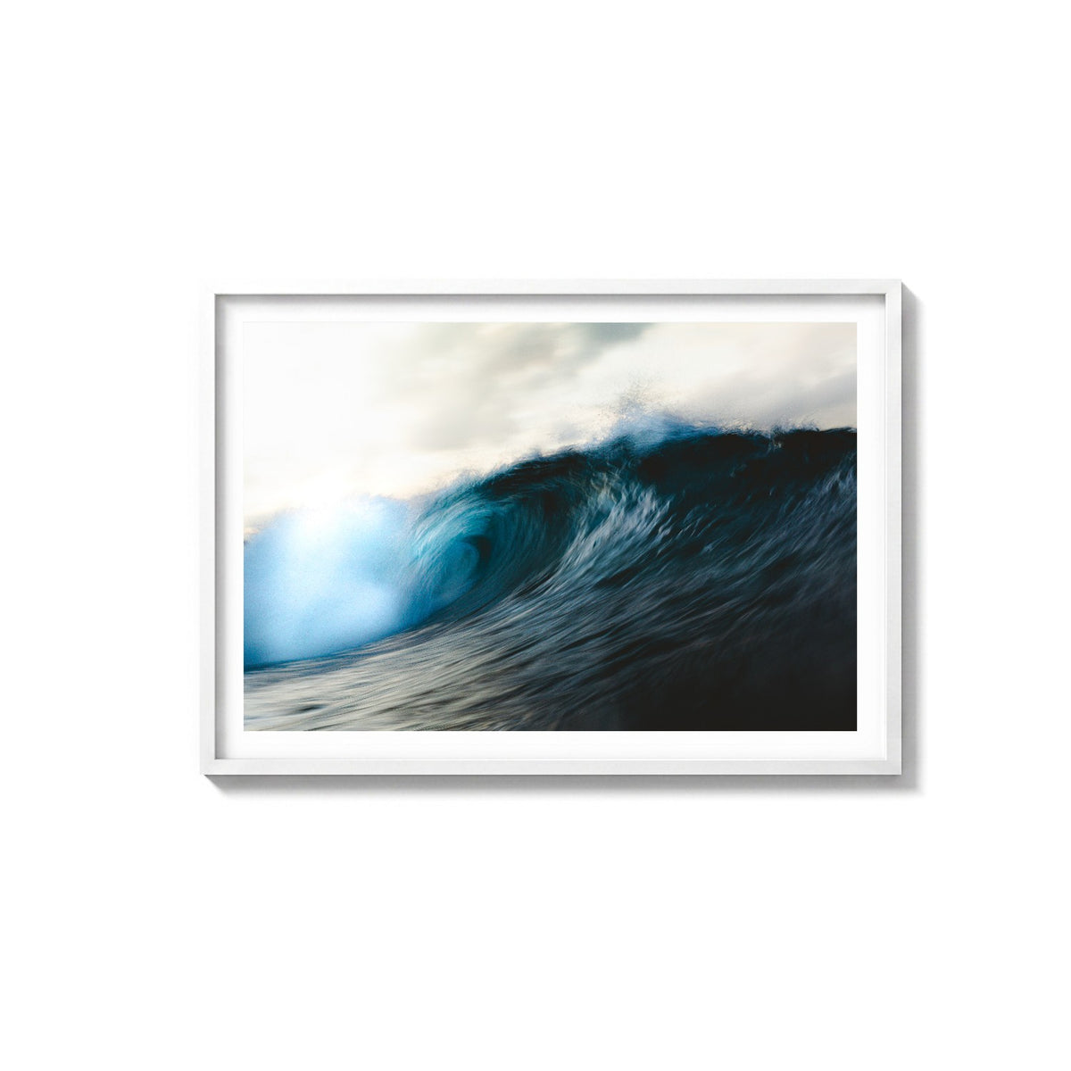 Byron Bay III by Andy Kennedy, white frame, archival matte paper