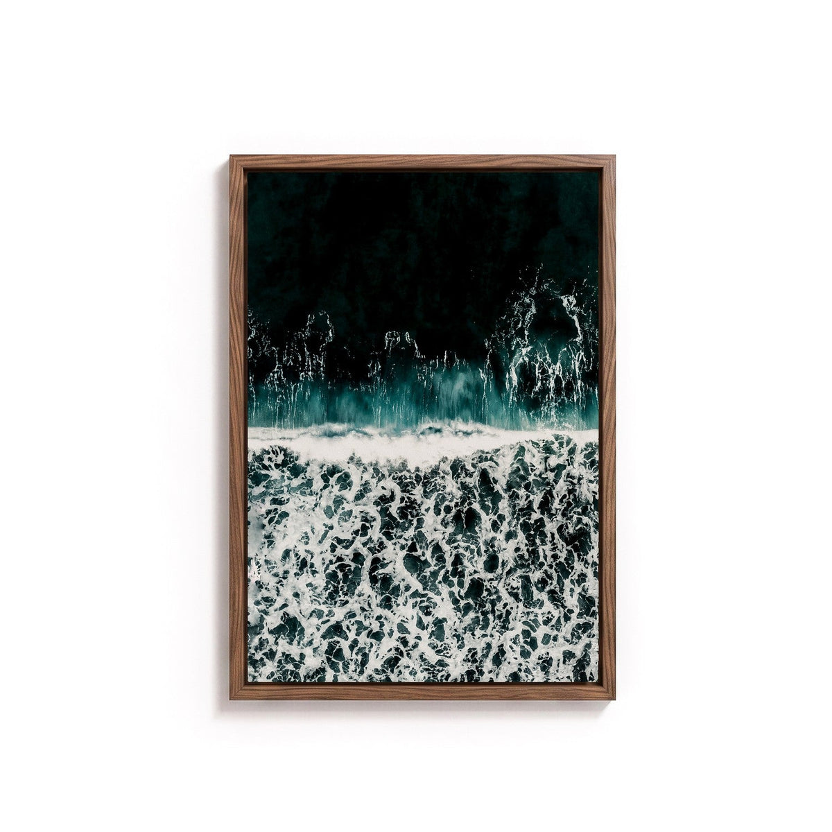 Crashing I by Charlie Hurd, tanned oak frame, canvas
