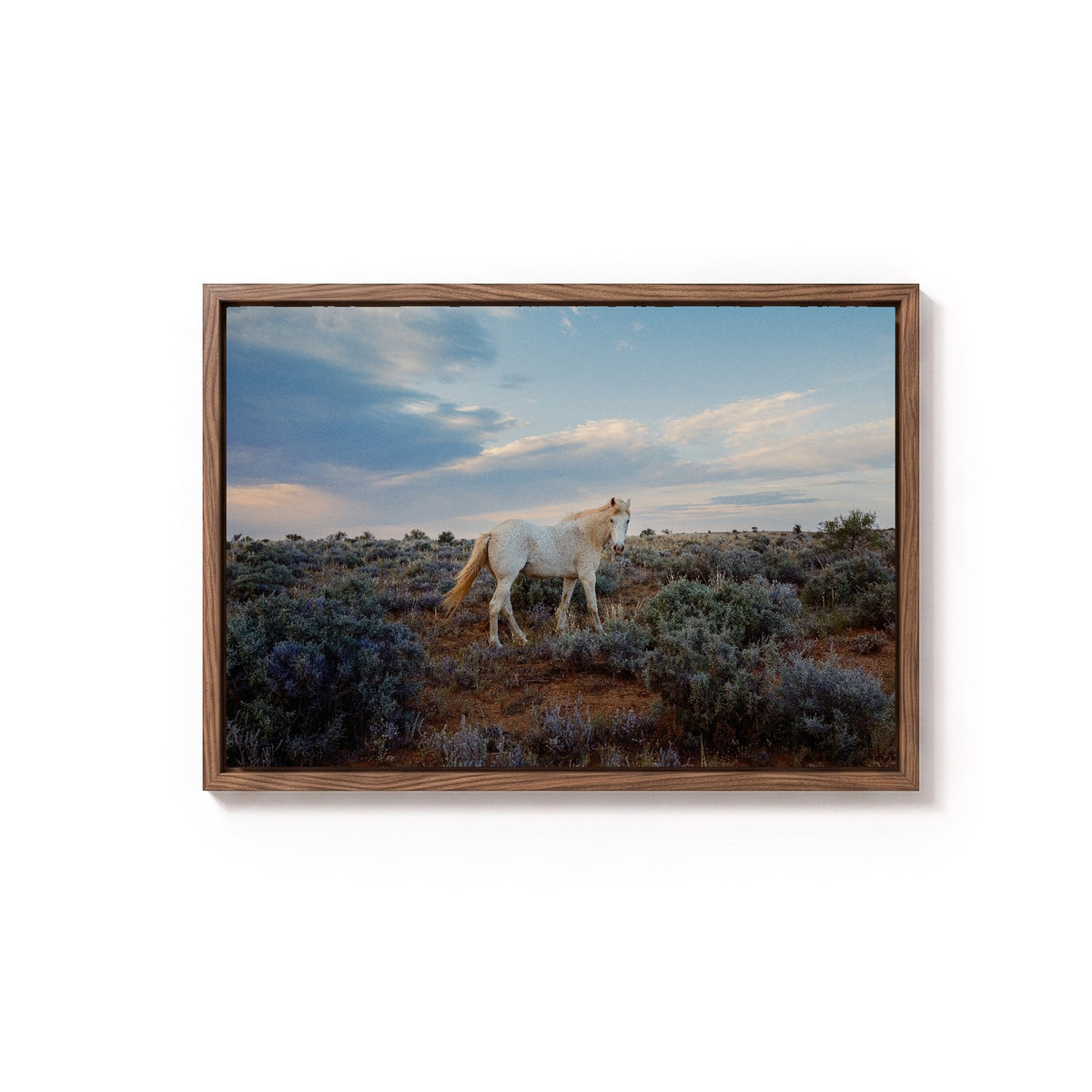 Ghost by Jesse Leaman, tanned oak frame, canvas