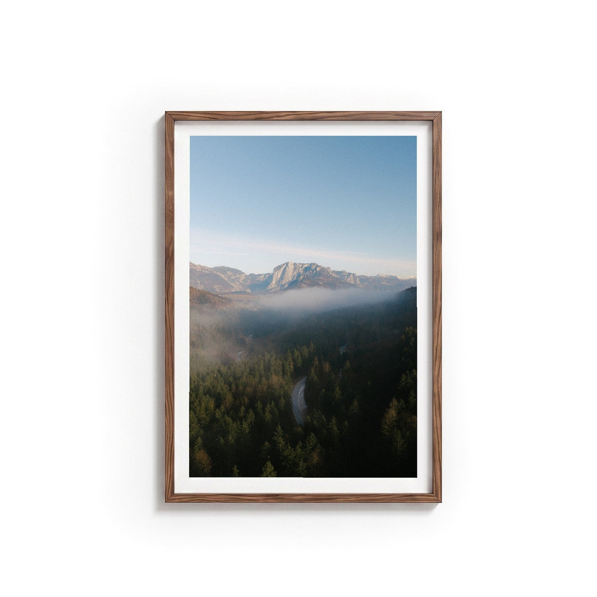 Koppen Pass by Andy Kennedy, tanned oak frame, archival matte paper