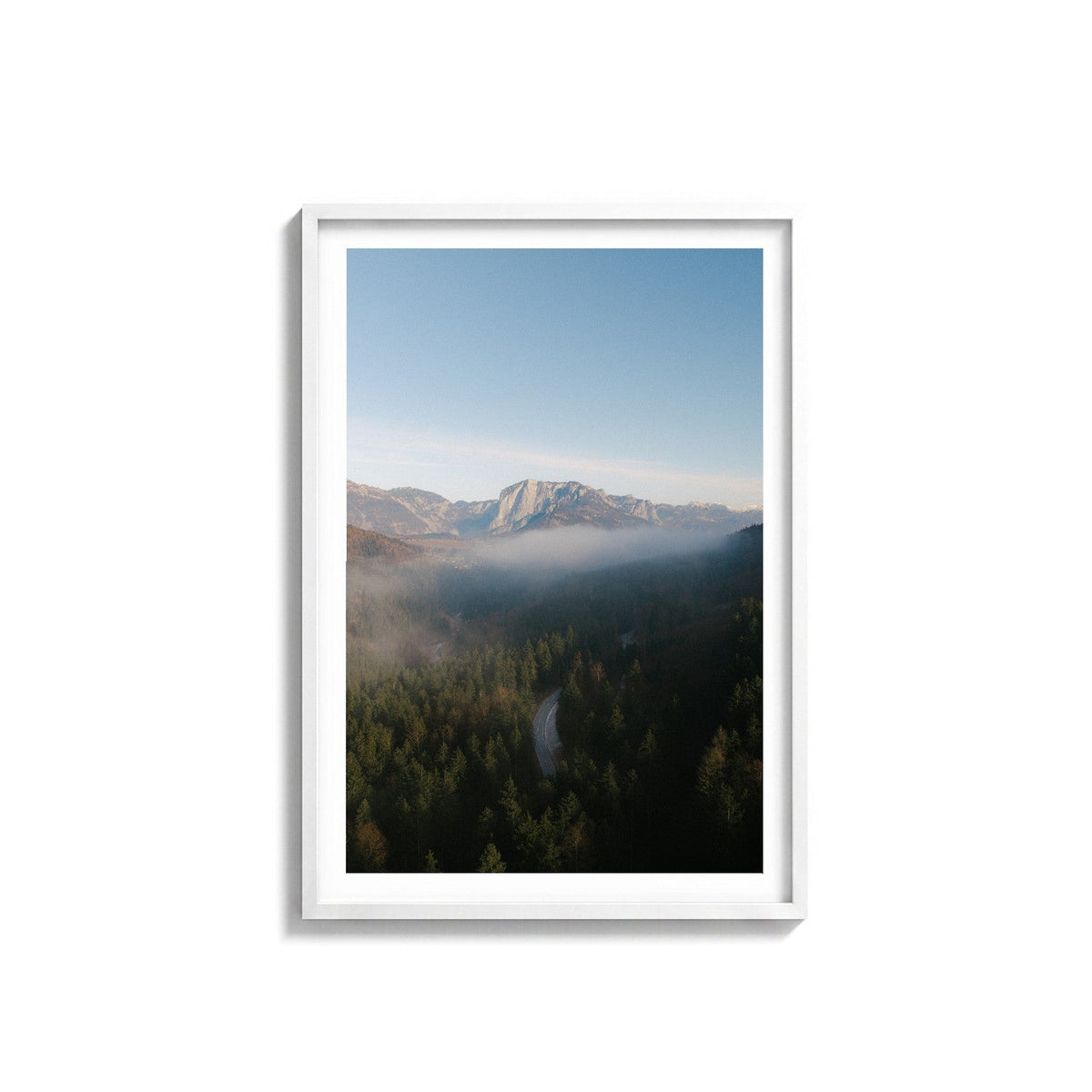 Koppen Pass by Andy Kennedy, white frame, archival matte paper