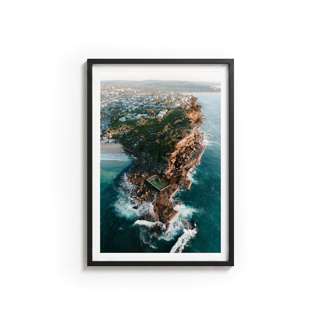 North Curl Curl I by Andy Kennedy, black frame, archival matte paper