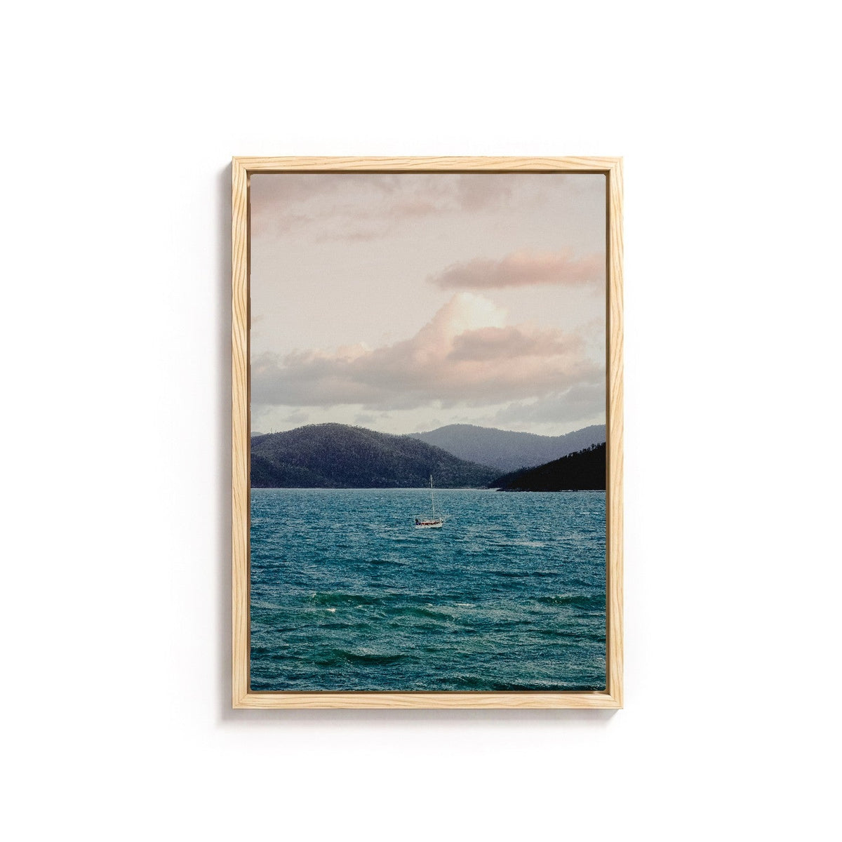 One Lonely Sailor by Charlie Hurd, Tasmanian oak frame, canvas