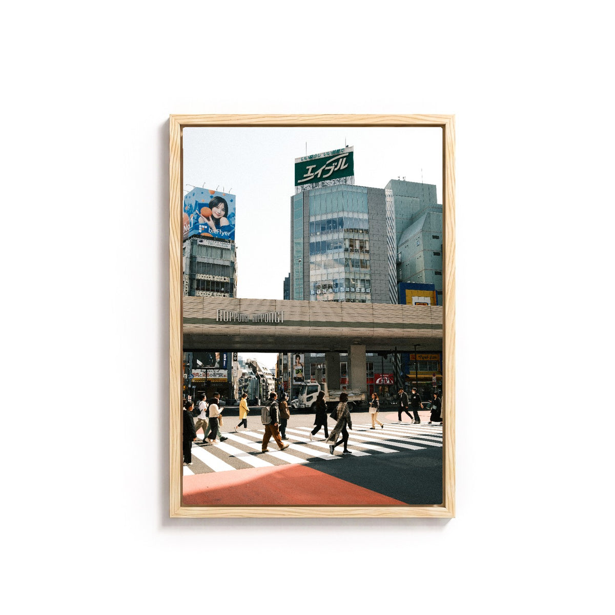 Roppongi Crossing by Daniel Aarons, Tasmanian oak frame, canvas
