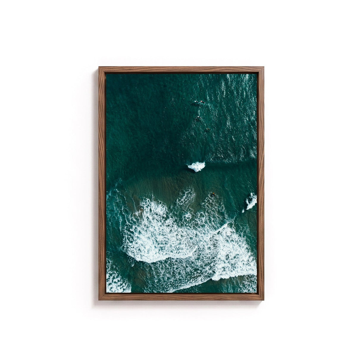 Rye Back Beach III by Isaac Brooks, tanned oak frame, canvas