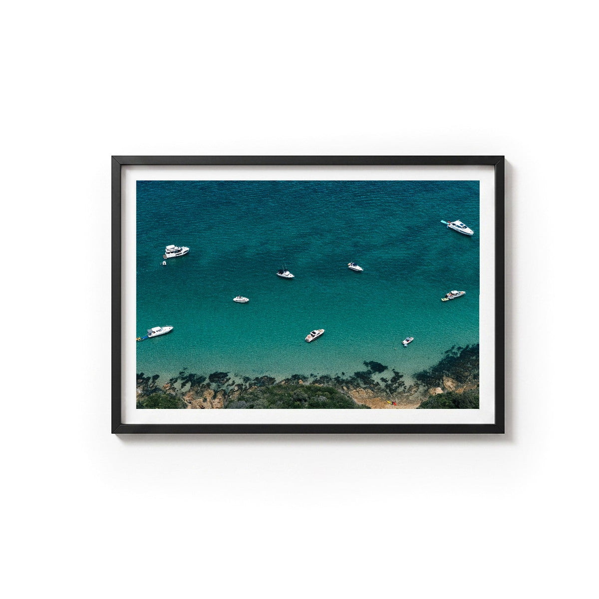 Safety Beach Parade I by Isaac Brooks, black frame, archival matte paper