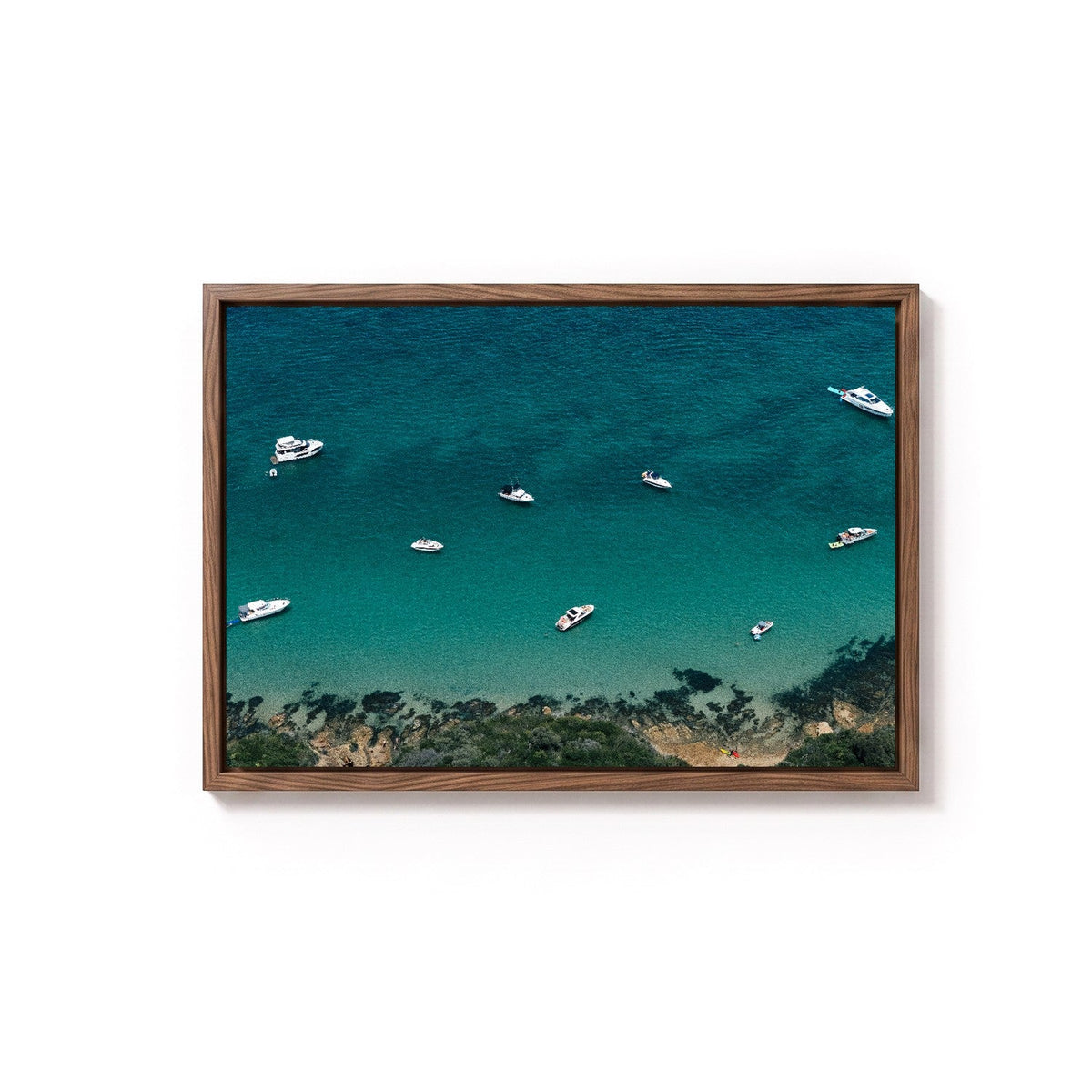 Safety Beach Parade I by Isaac Brooks, tanned oak frame, canvas