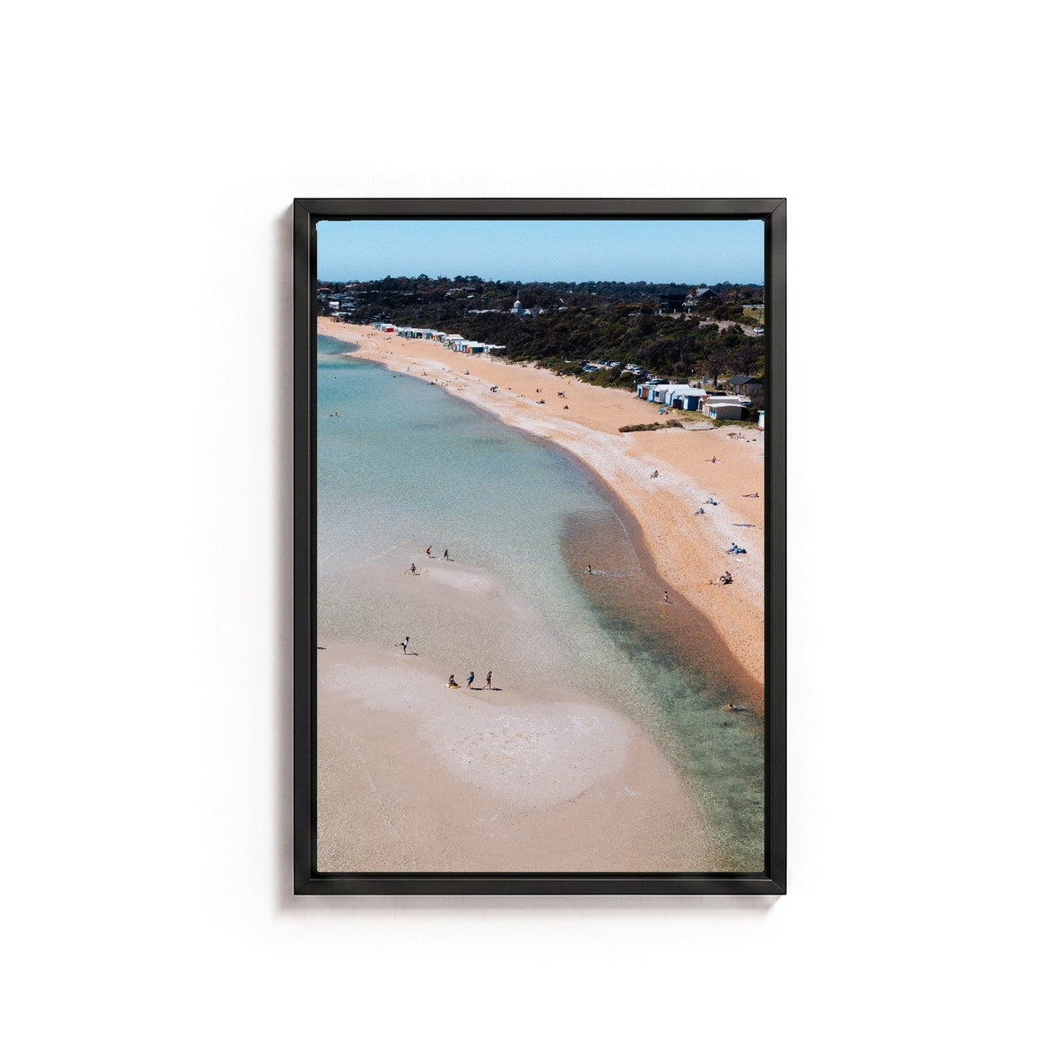 South Beach Kids by Isaac Brooks, black frame, canvas