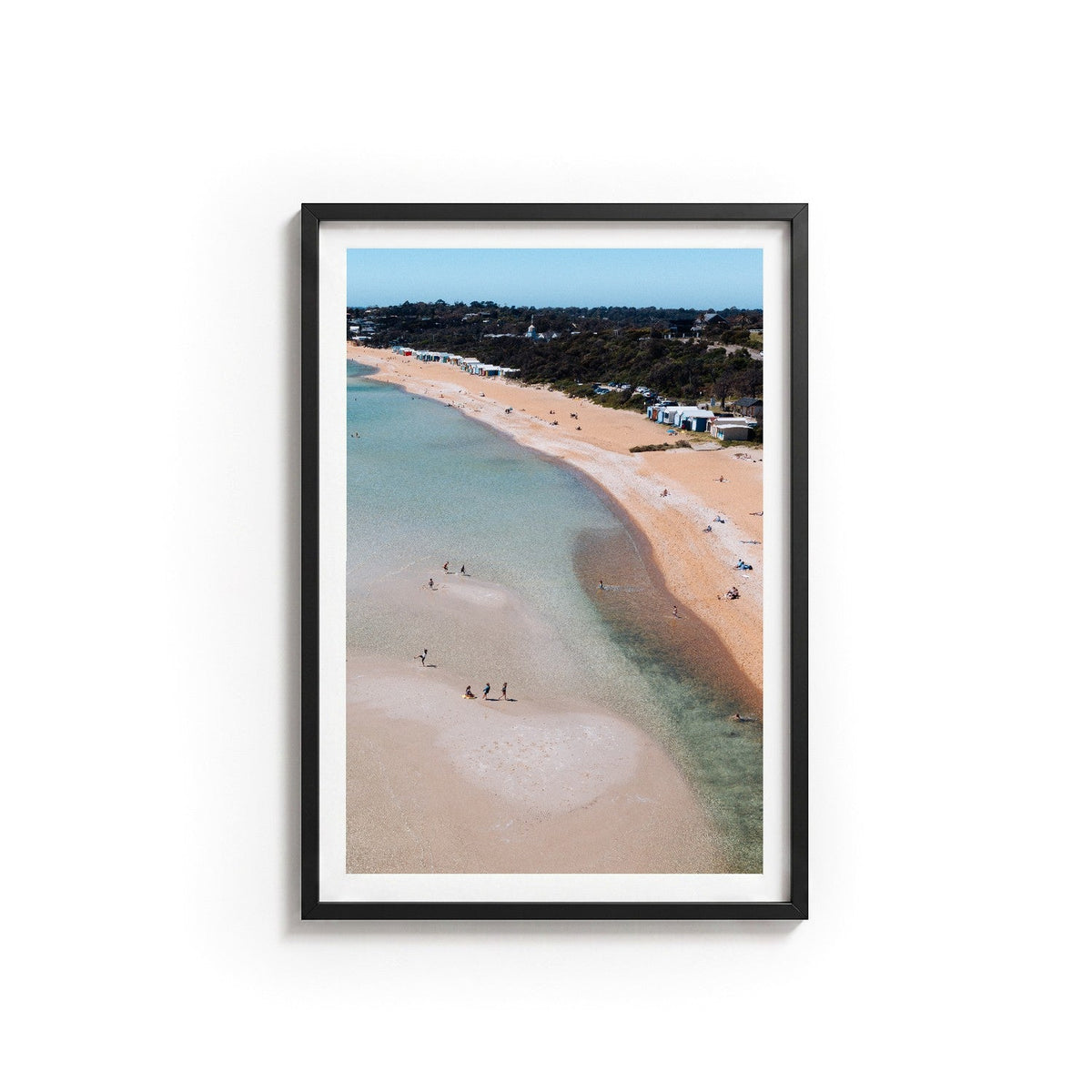 South Beach Kids by Isaac Brooks, black frame, archival matte paper