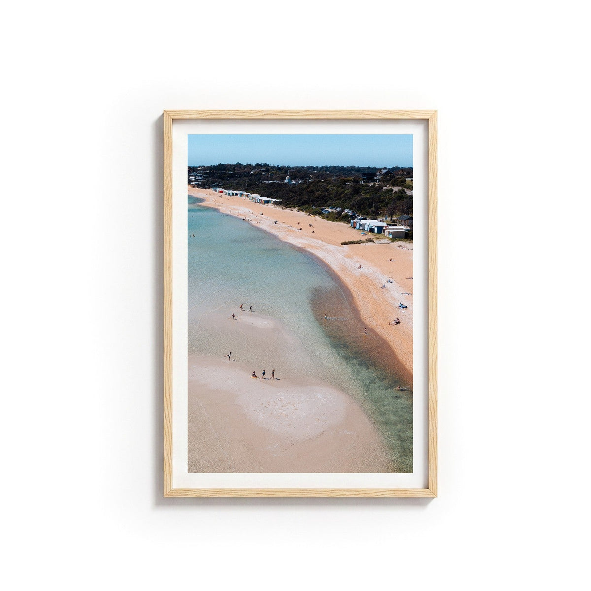 South Beach Kids by Isaac Brooks, Tasmanian oak frame, archival matte paper