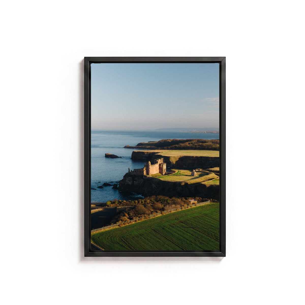 Tantallon by Andy Kennedy, black frame, canvas