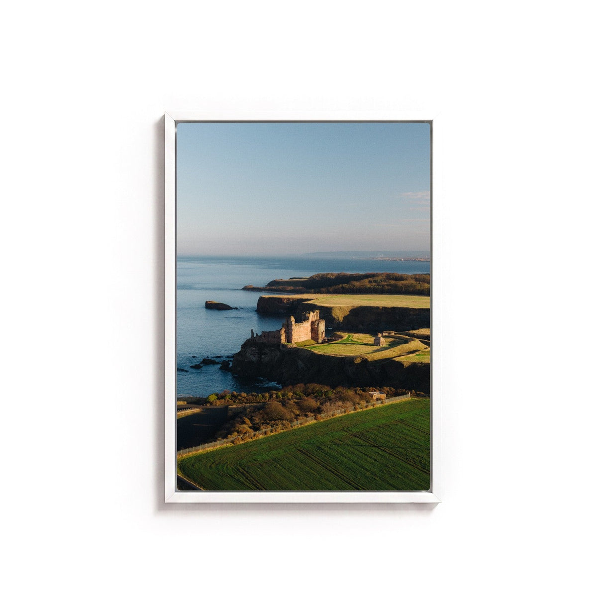 Tantallon by Andy Kennedy, white frame, canvas
