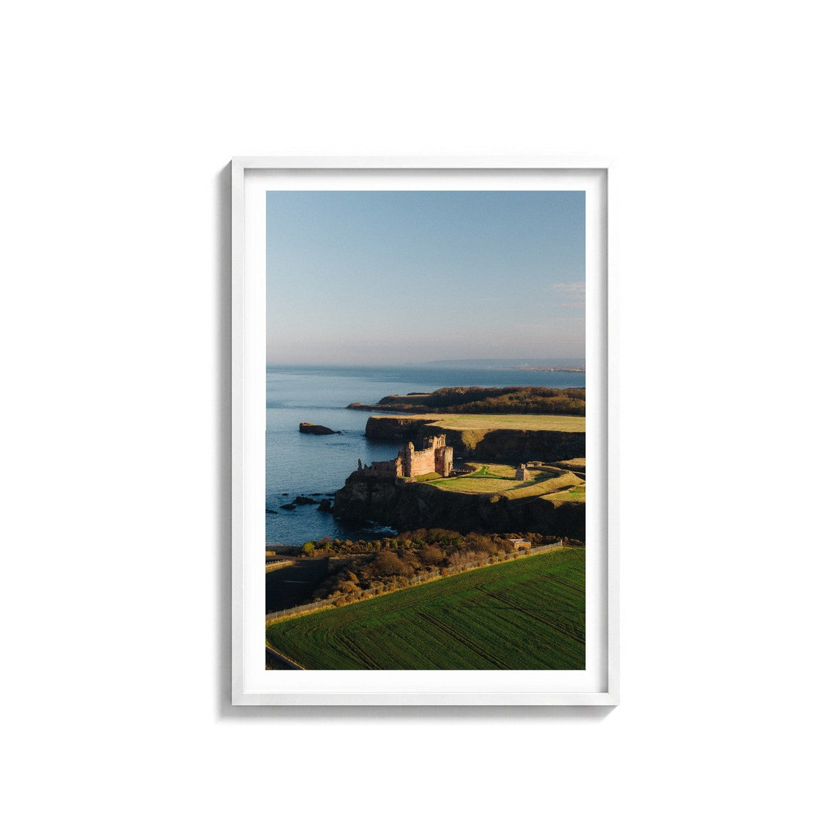 Tantallon by Andy Kennedy, white frame, archival matte paper