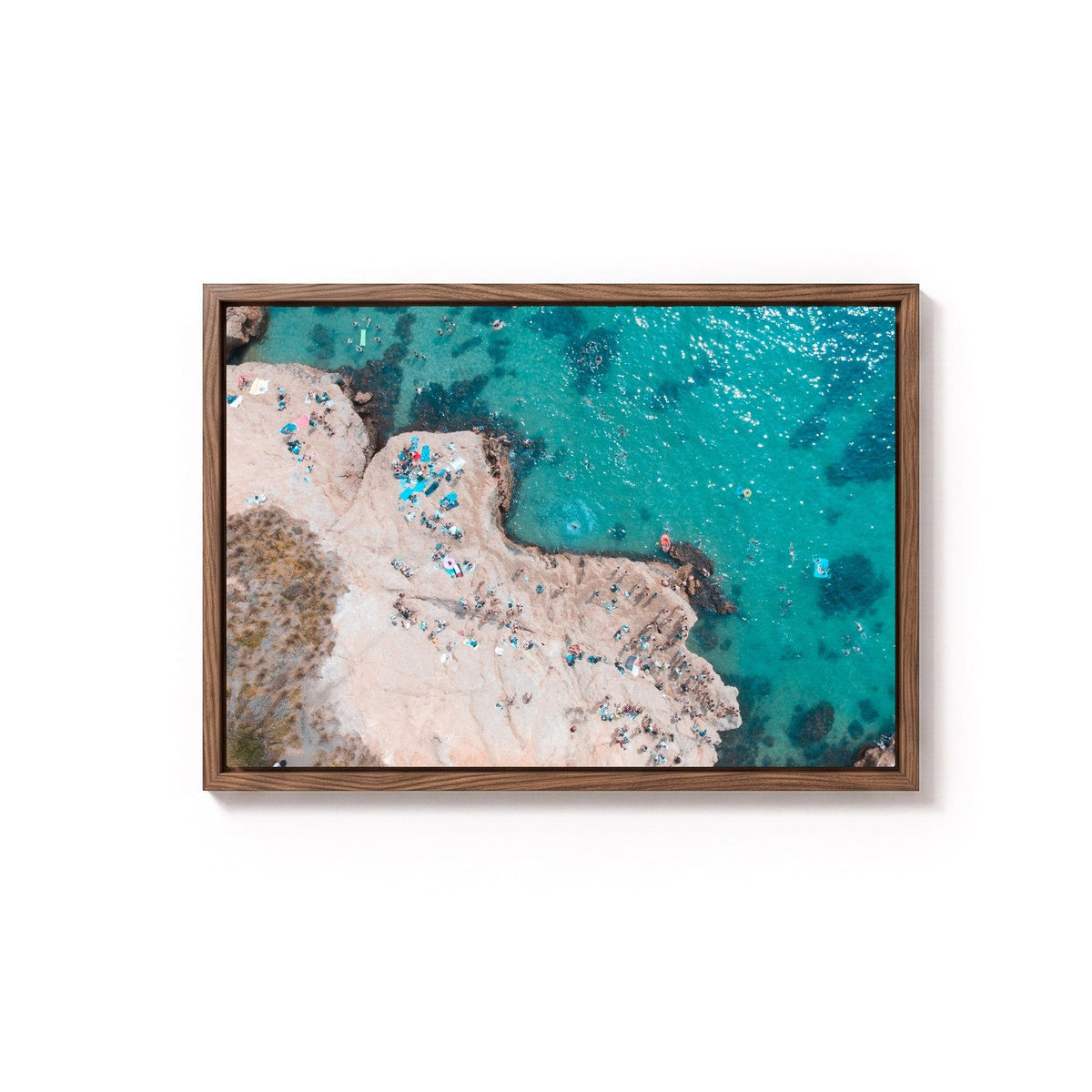 The Pillars IV by Isaac Brooks, tanned oak frame, canvas