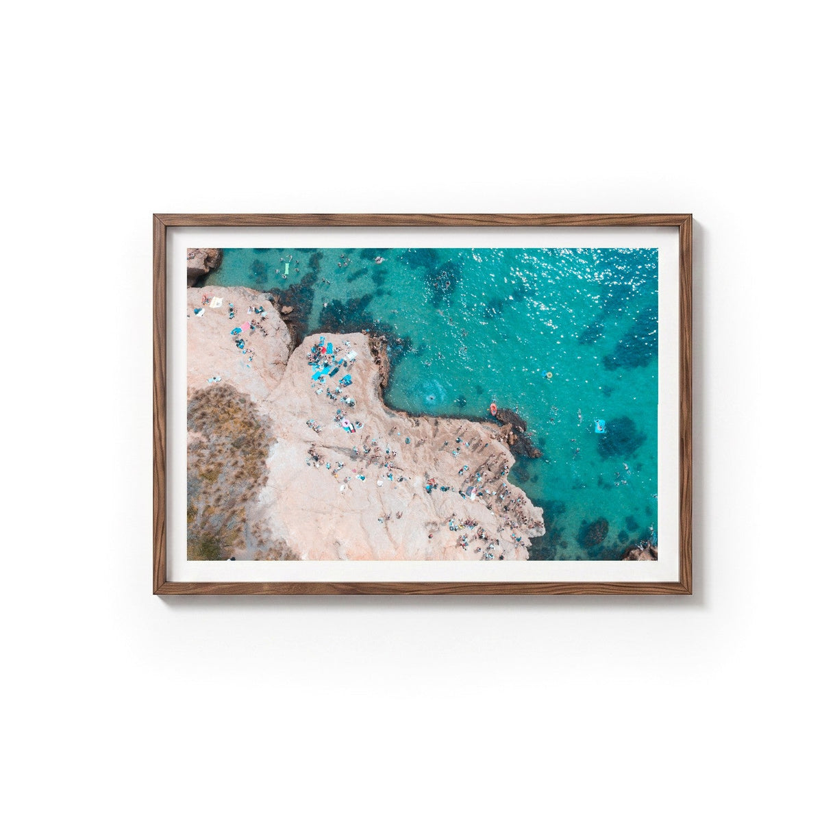 The Pillars IV by Isaac Brooks, tanned oak frame, archival matte paper