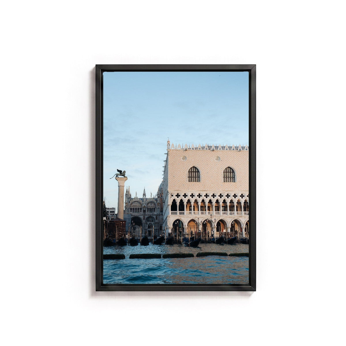 Venice II by Andy Kennedy, black frame, canvas