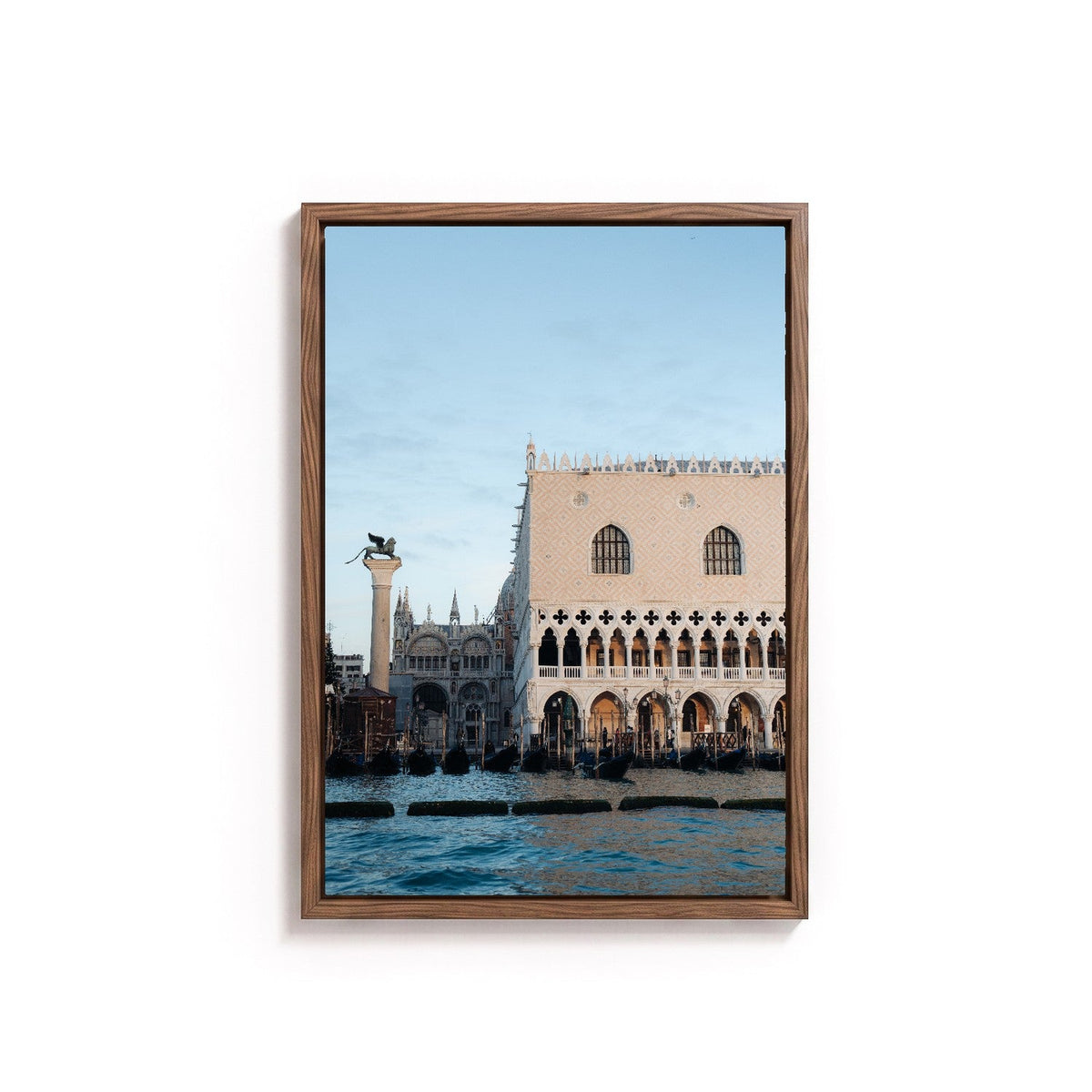 Venice II by Andy Kennedy, tanned oak frame, canvas