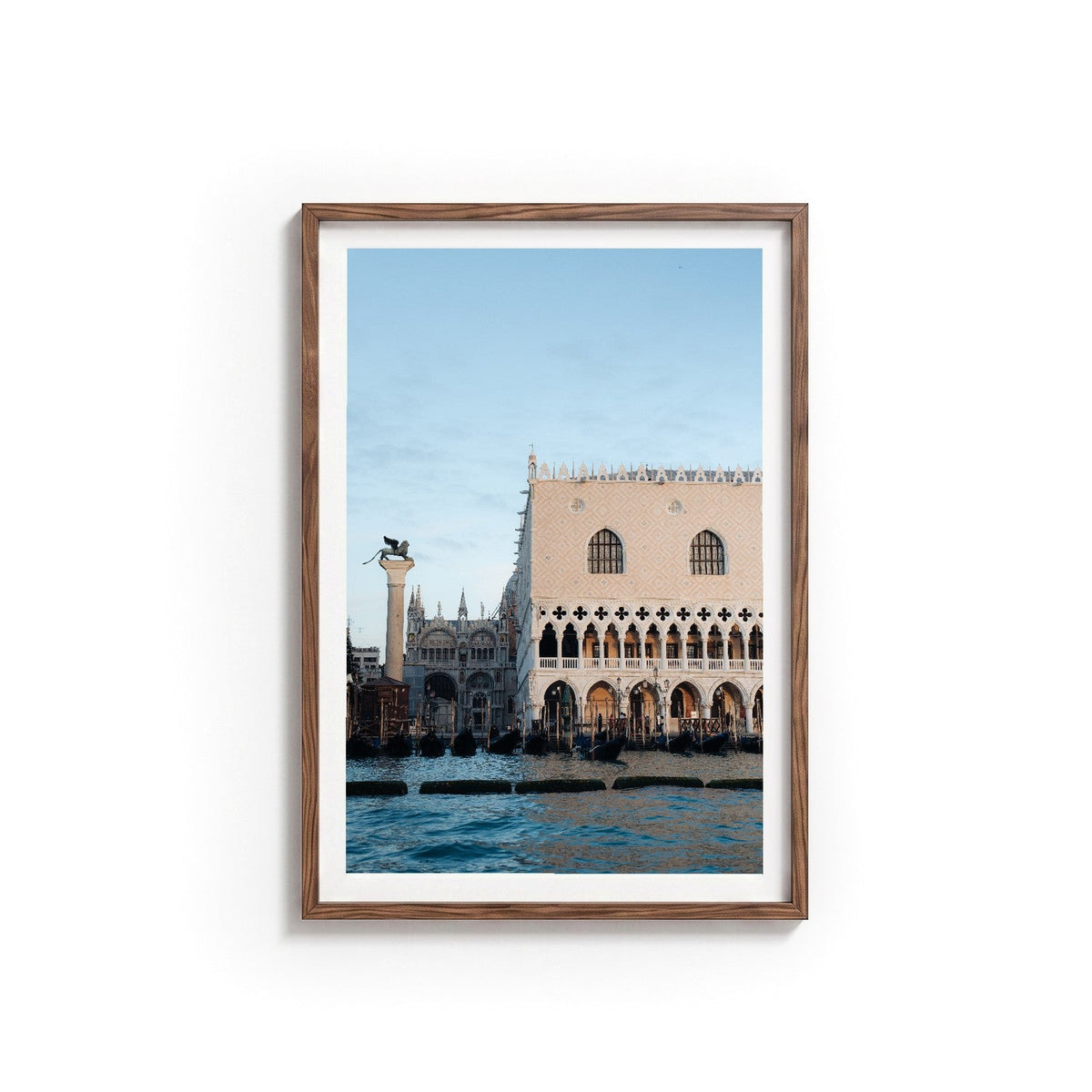 Venice II by Andy Kennedy, tanned oak frame, archival matte paper