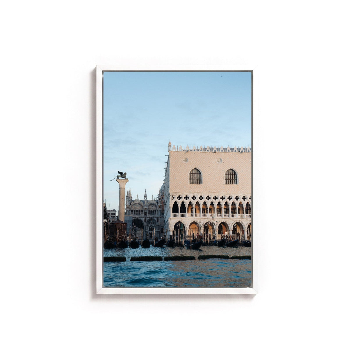 Venice II by Andy Kennedy, white frame, canvas
