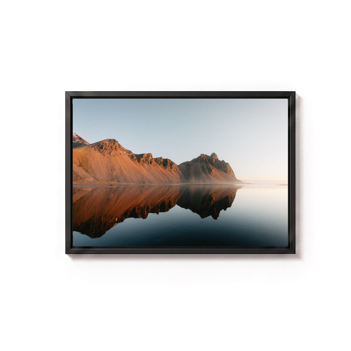 Vestrahorn I by Andy Kennedy, black frame, canvas