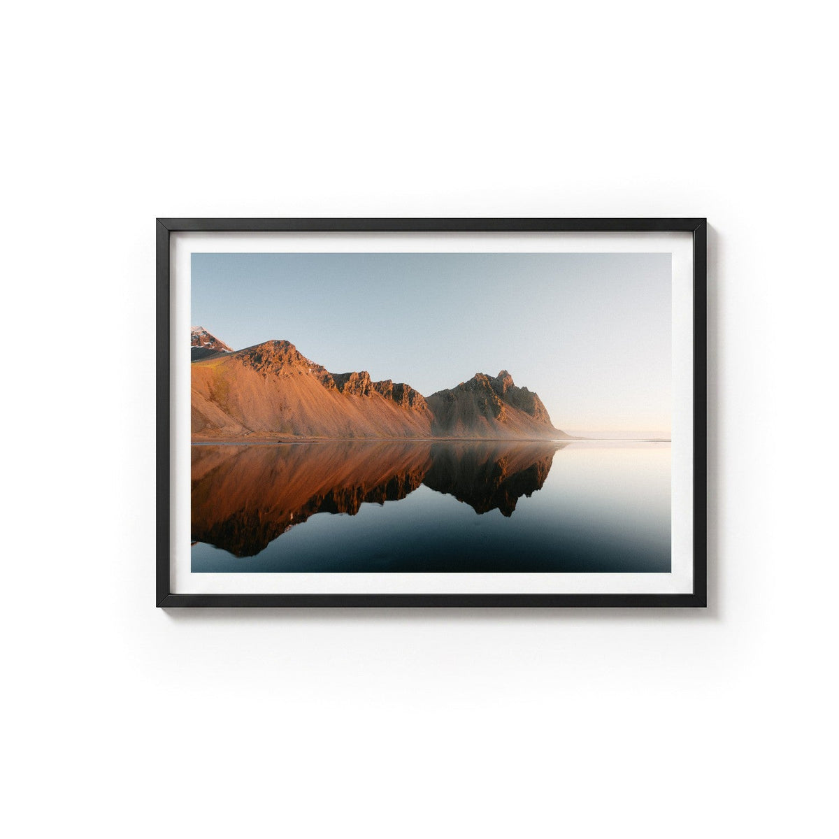Vestrahorn I by Andy Kennedy, black frame, archival matte paper