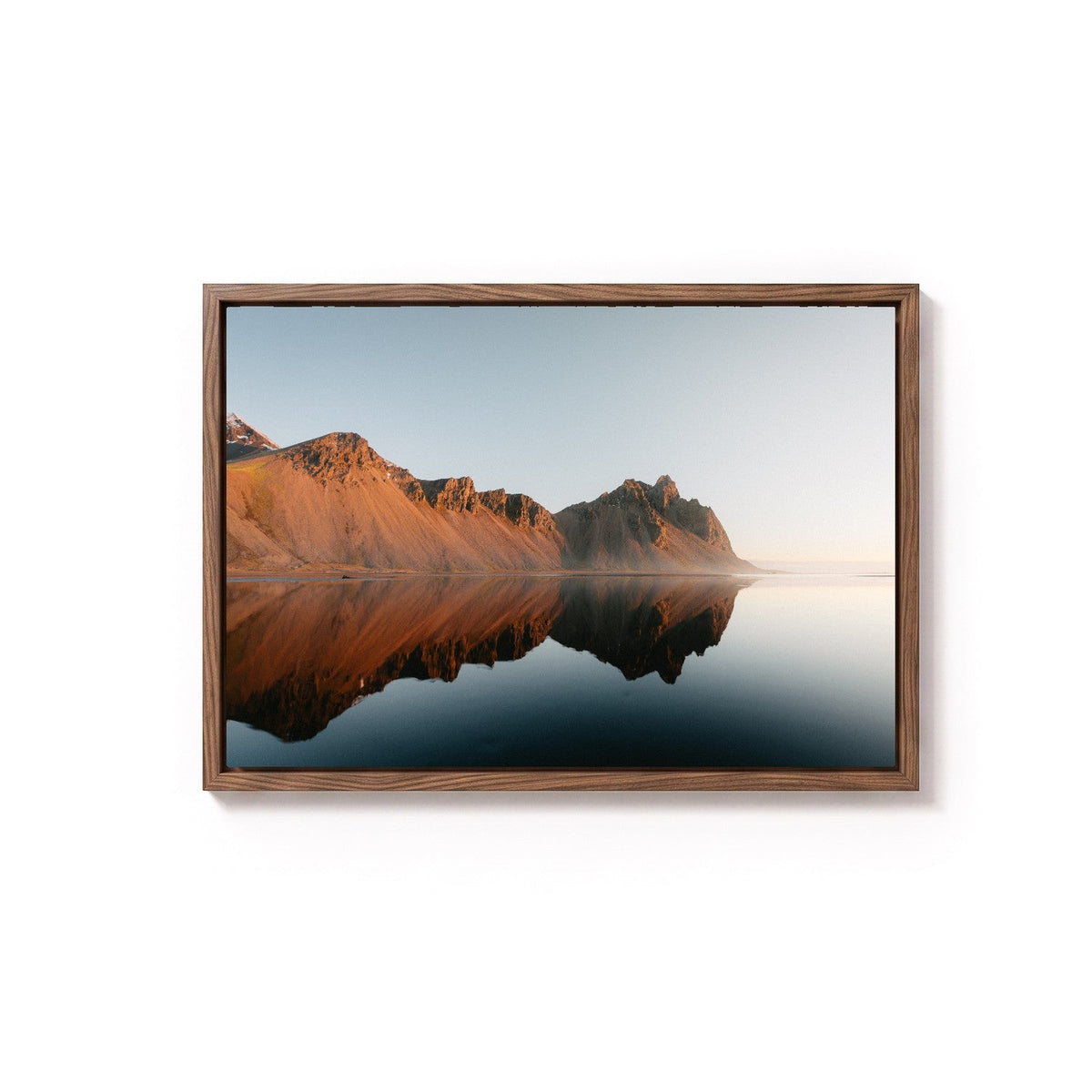 Vestrahorn I by Andy Kennedy, tanned oak frame, canvas