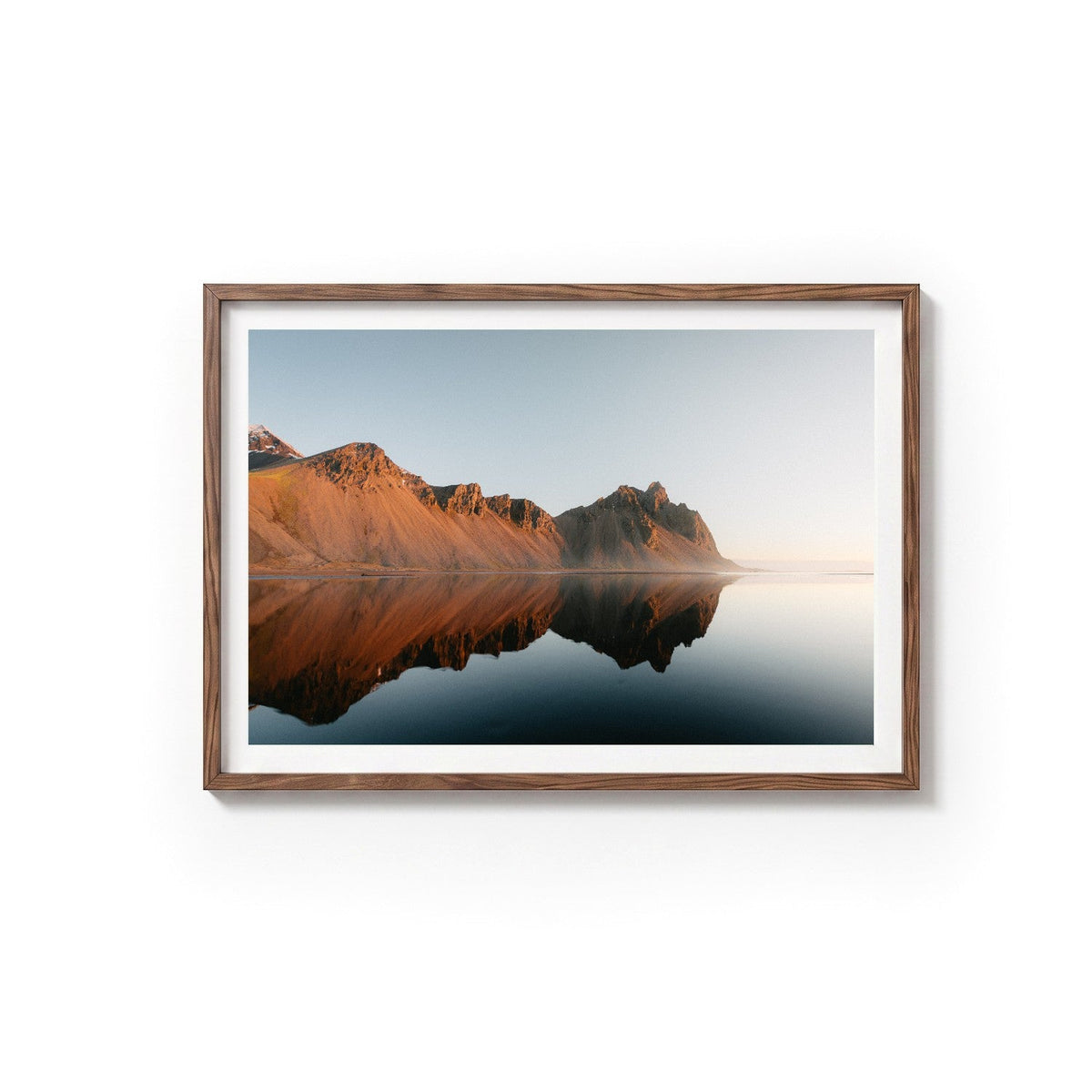 Vestrahorn I by Andy Kennedy, tanned oak frame, archival matte paper