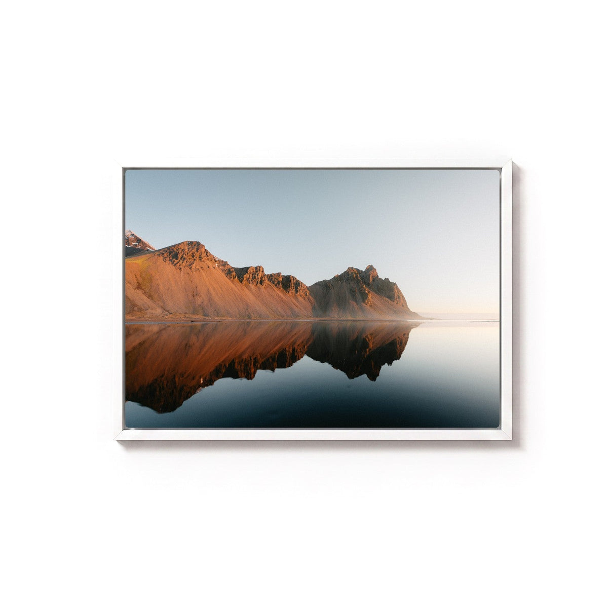 Vestrahorn I by Andy Kennedy, white frame, canvas