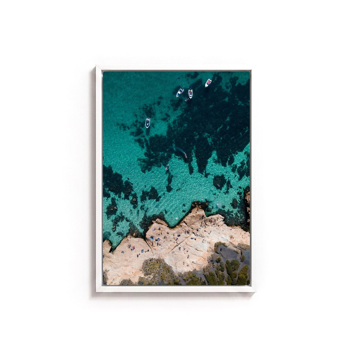 The Pillars II by Isaac Brooks, white frame, canvas